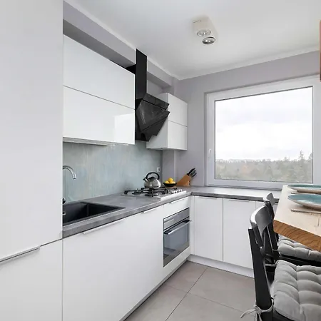 Modern City View Apartment In Szczecin With Balcony & Workspace By Noclegi Renters * Szczecin