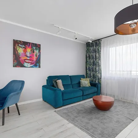 Modern City View Apartment In Szczecin With Balcony & Workspace By Noclegi Renters * Szczecin