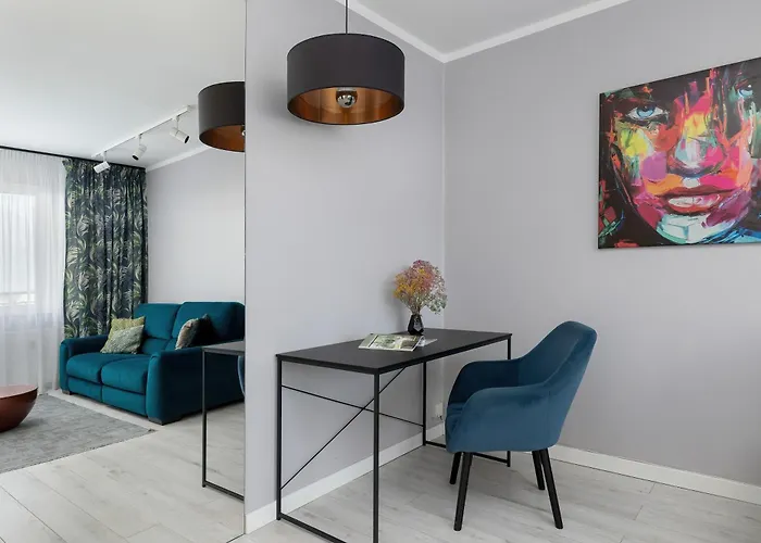 White And Blue In With View And Desk By Renters * Szczecin